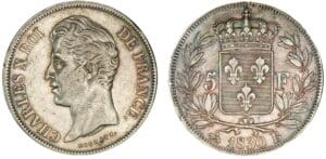 5 francs Charles X - 2ème type 1830 B (Rouen)