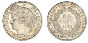 50 centimes Cérès 1888 A (Paris)