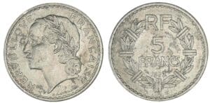 5 francs Lavrillier aluminium 1952