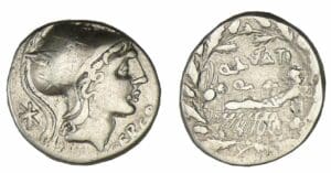 LUTATIA - Denier (109-108 av. J.-C.)
