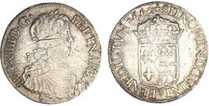 Louis XIV - Ecu de Navarre à la mèche longue 1662 (Saint Palais)