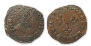 Henri III - Double tournois 1586 H (La Rochelle)