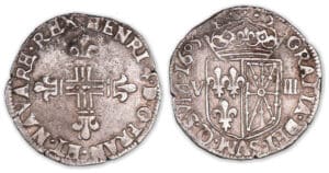 Henri IV - Huitième d'écu de Navarre 1605 (Saint-Palais)