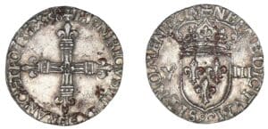 Henri III - Huitième d'écu 158- 9 (Rennes)