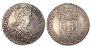 Louis XIV - Demi-écu à la mèche courte 1644 A (Paris)