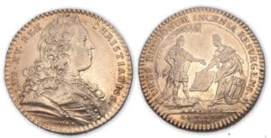 Louis XV - Jeton argent ville de Rennes 1728