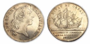 Louis XV - Jeton argent ville de La Rochelle 1754