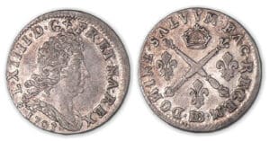 Louis XIV - 5 sols aux insignes 1703 BB (Strasbourg)