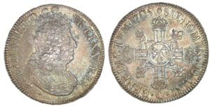 Louis XIV - Ecu 8 L 2ème type 1705 O (Riom)