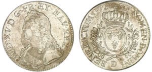 Louis XV - Ecu aux lauriers 1726 D (Lyon)