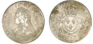 Louis XV - Ecu aux lauriers 1727 P (Dijon)