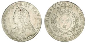 Louis XV - Ecu aux lauriers 1739 B (Rouen)