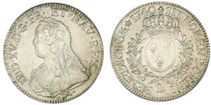 Louis XV - Ecu aux lauriers 1740 L (Bayonne)