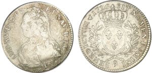 Louis XV - Demi-écu aux lauriers 1726 9 (Rennes)