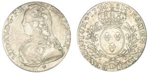 Louis XV - Demi-écu aux lauriers 1726 D (Lyon)