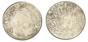 Louis XV - Dixième d'écu aux lauriers 1729 9 (Rennes)