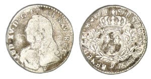 Louis XV - Dixième d'écu aux lauriers 1731 9 (Rennes)