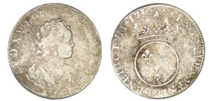 Louis XV - Quart d'écu Vertugadin 1716 B (Rouen)