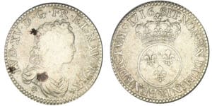 Louis XV - Demi-écu Vertugadin 1716 X (Amiens)