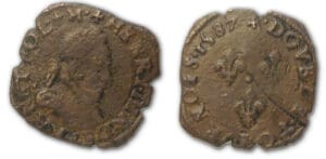 Henri III - Double tournois 1587 P (Dijon)