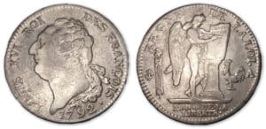 Ecu de 6 livres type FRANCOIS 1792 A (Paris)