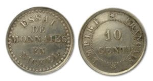 Essai monétaire de la 10 cte 1860