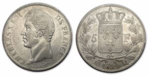 5 frs Charles X 2e type 1829 M (Toulouse)