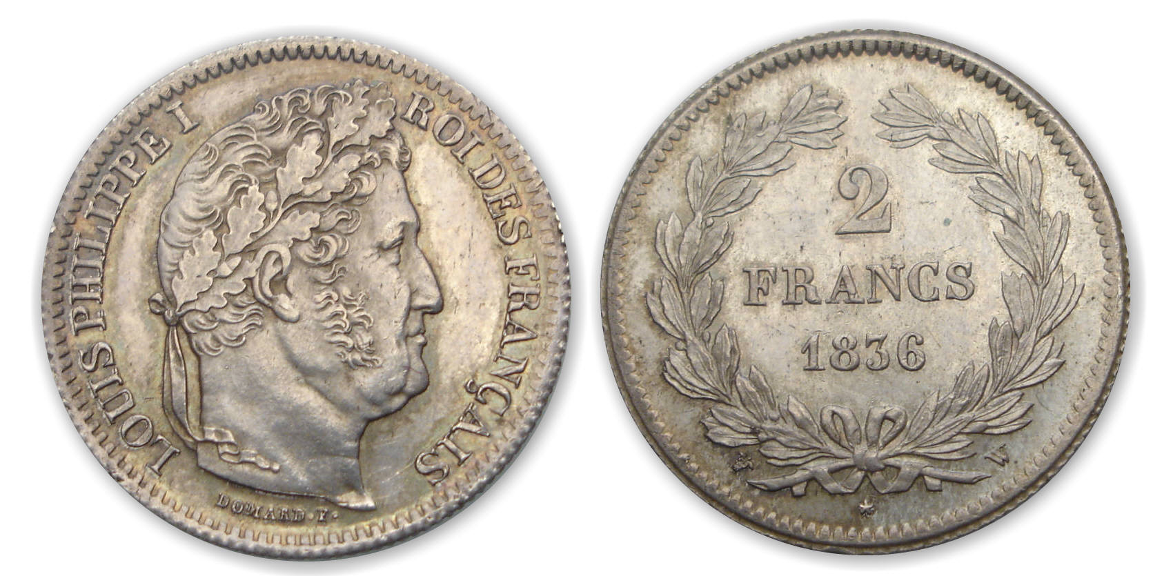 2 frs Louis-Philippe I 1836 W (Lille) 2 frs Louis-Philippe I 1836 W (Lille)