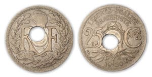 25 cte Lindauder 1930 perforation décentrée