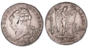 Ecu de 6 livres type FRANCOIS 1792 AA (Metz) 1er semestre.