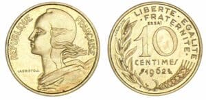 10 centimes Lagriffoul 1962 essai piéfort