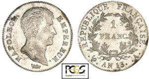 1 franc Napoléon empereur - An 13 A (Paris)