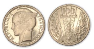 100 frs Bazor essai 19-- cuivre nickelé