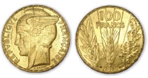 100 frs Bazor essai 1932 Bronze aluminium sans le mot essai