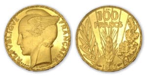 100 frs Bazor essai 1935 Bronze aluminium