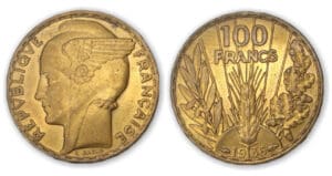 100 frs Bazor essai 1936 cuivre rouge