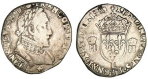 François II - Teston 2ème type 1559 L (Bayonne)