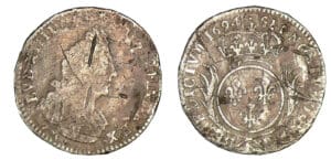 Louis XIV - Douzième d'écu aux palmes 1694 D (Lyon)