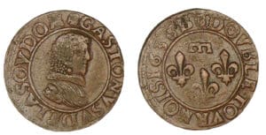 Dombes - Gaston d'Orléans - Double tournois 1636 B (Trévoux)