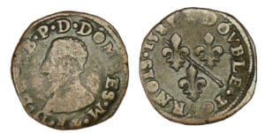 Dombes - François II de Montpensier - Double tournois 1587 (Trévoux)