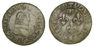 Dombes - Gaston d'Orléans - Double tournois 1637 B (Trévoux)