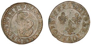 Dombes - Marie de Montpensier - Double tournois 1622 (Trévoux)