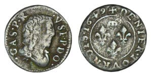 Dombes - Gaston d'Orléans - Denier tournois 1649 (Trévoux)