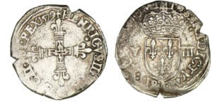 Henri III - Huitième d'écu 1579 T (Nantes)