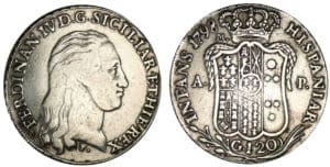 Italie - Naples - Ferdinand IV - Piastre de 120 grana 1798