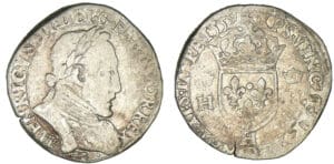 François II - Teston 2ème type 1559 H (La Rochelle)