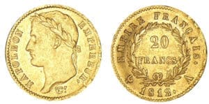 20 francs Napoléon revers Empire 1812 A (Paris)