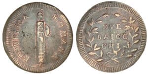 Italie - République romaine - 2 baiocchi sd