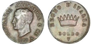 Italie - Venise - Napoléon 1er - 1 soldo 1808 V (Venise)