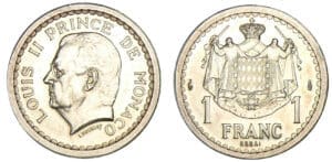 Monaco - Louis II - 1 franc sans date - Essai argent